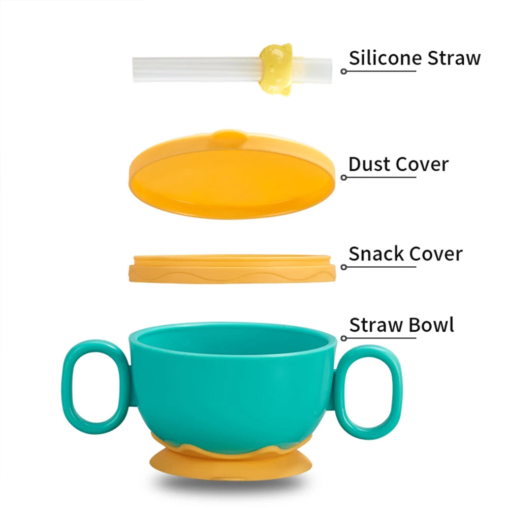 Baby Plastic Feeding Bowl – Suction Snack & Storage Cup