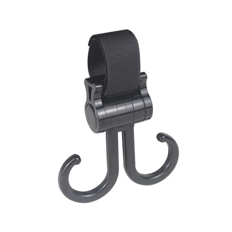 Double Hook Baby Stroller Hanger – 360° Rotatable Cart Hook
