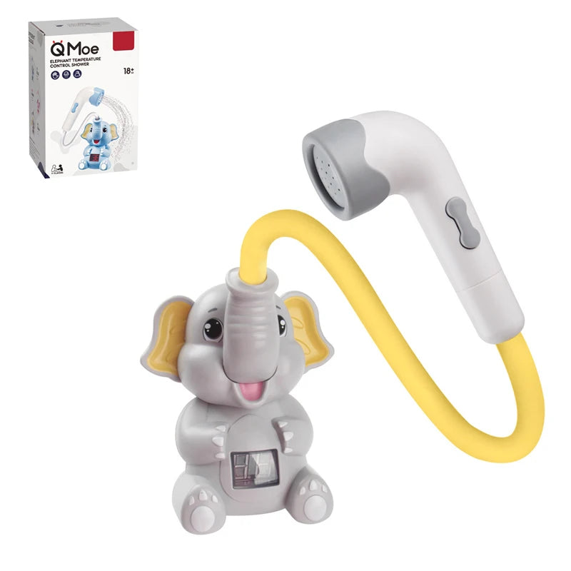 Éléphant électrique pour le bain – Jet d'eau et thermomètre amusants pour les tout-petits