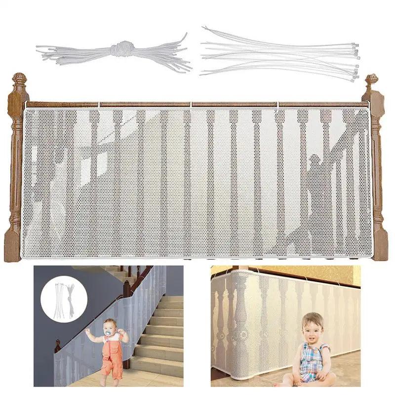Filet de sécurité en corde de 2 à 3 m d'épaisseur – Protection antichute pour enfants sur balcon et escaliers
