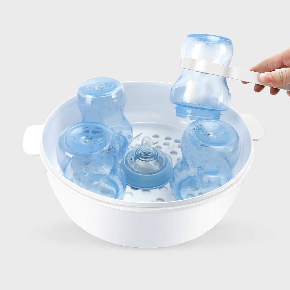 Stérilisateur vapeur compact pour biberons et tasses | Nettoyage rapide en 2 à 6 minutes