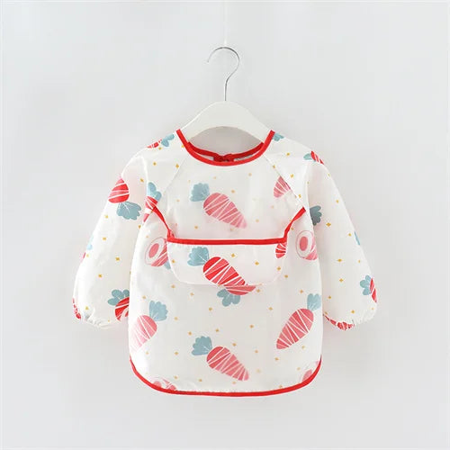 Waterproof Long-Sleeve Baby Feeding Bib (0–2Y)
