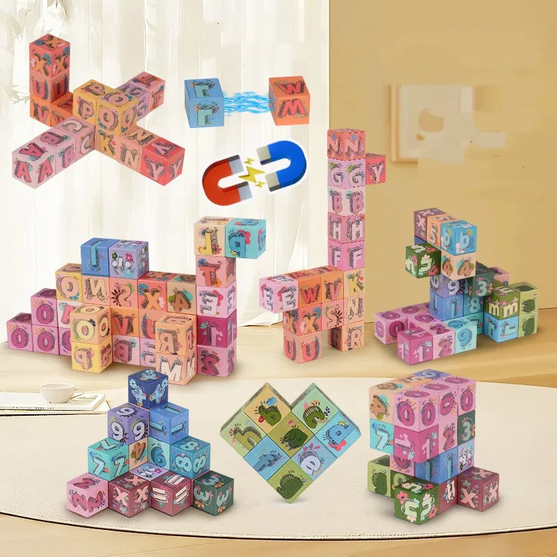 Magnetic Alphabet Blocks Set – STEM Learning Montessori Toy