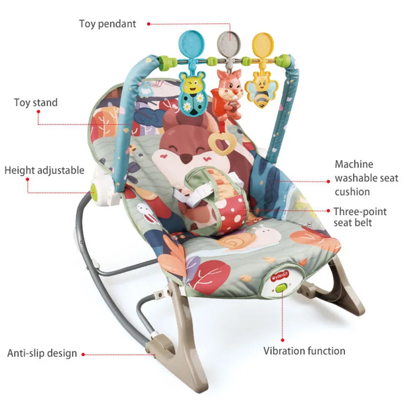 Transat bébé 2 en 1 – Musique et bascule multifonction