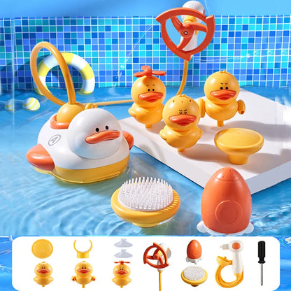 2 modèles de canard électrique pour le bain – Amusant jet d'eau pour les enfants