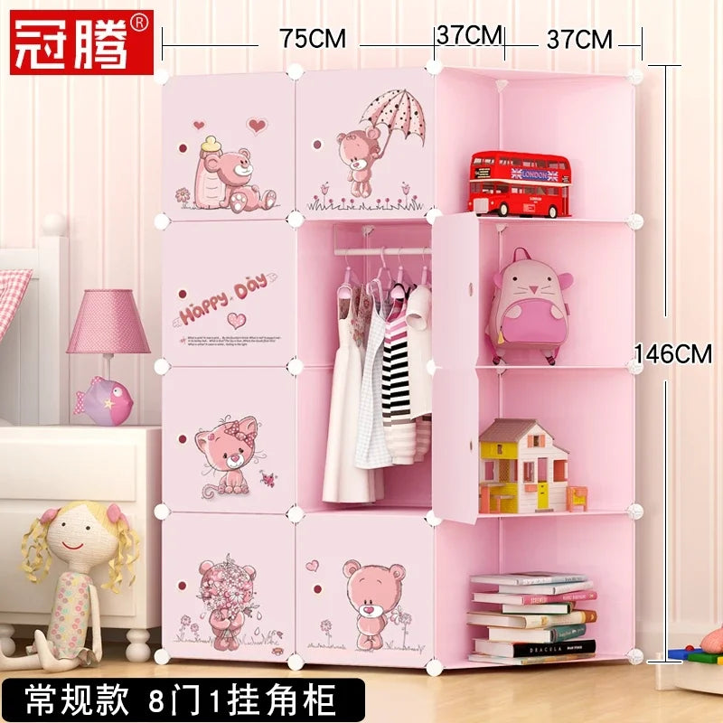 Armoire de rangement pour chambre d'enfant – Étagères en plastique pour tout-petits