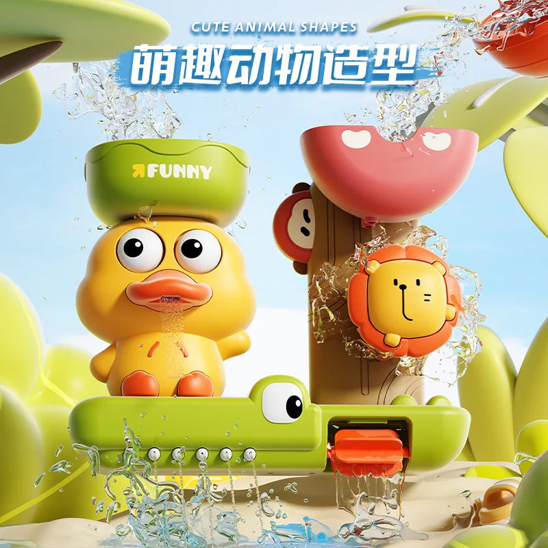Baby Water Play Toy – Cute Duck Wall-Mounted Bath Fun