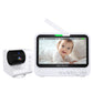 « Babyphone PTZ 7 pouces avec interphone, berceuses et fonction Temp »
