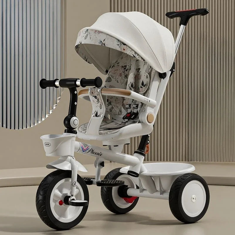 Premium Baby Tricycle (1–6 Years) – Parent Push, Adjustable Seat & Canopy