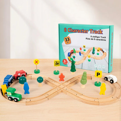 Wooden Train Set – Build, Play & Learn!