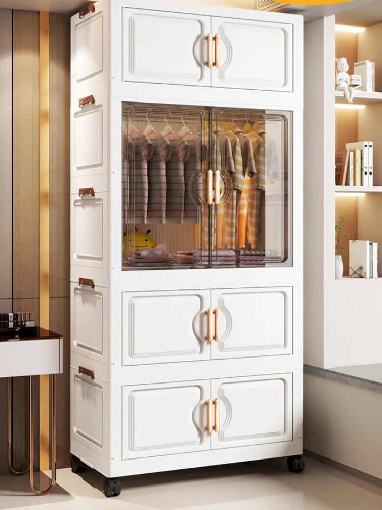 Foldable Kids Wardrobe – Large Capacity Storage Cabinet