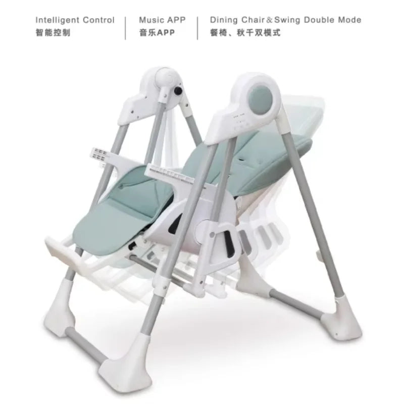 Smart Baby High Chair – Swing Function & Detachable Double Tray