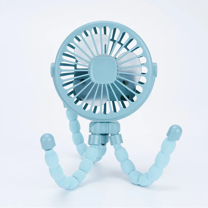 Portable Rechargeable Baby Stroller USB Fan – Clip-On Mini Fan