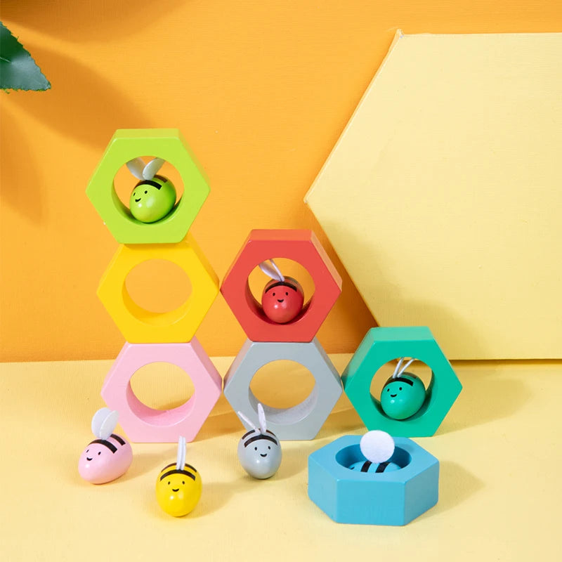 Montessori Bee Clip Beads Toy – Color & Fine Motor Skill Trainer