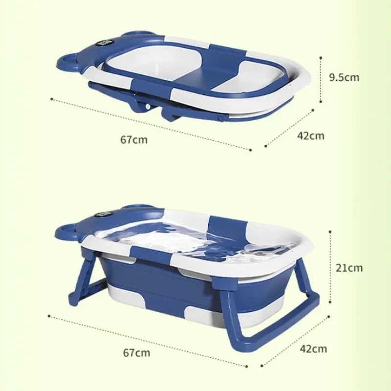 Baignoire pliable pour bébé – Baignoire domestique avec capteur de température