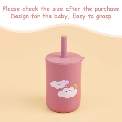Biberon pour tout-petits – Gobelet à paille en silicone pour enfants