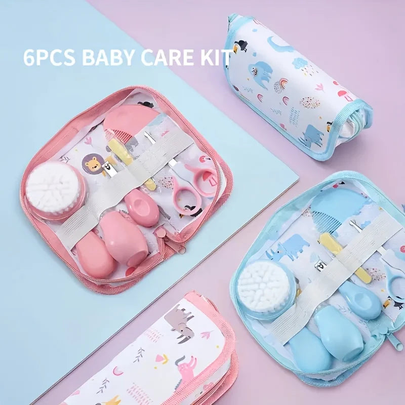 Kit de soins pour bébé 6 pièces – Kit de voyage portable avec sac