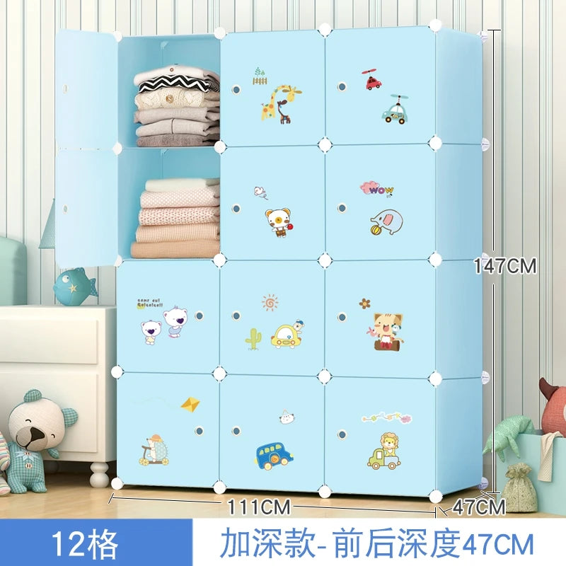 Armoire en plastique pour enfants – Organisateur de vêtements moderne et minimaliste