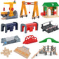 Wooden Train Track Set – Racing, Bridges & Tunnel Accessories Toy