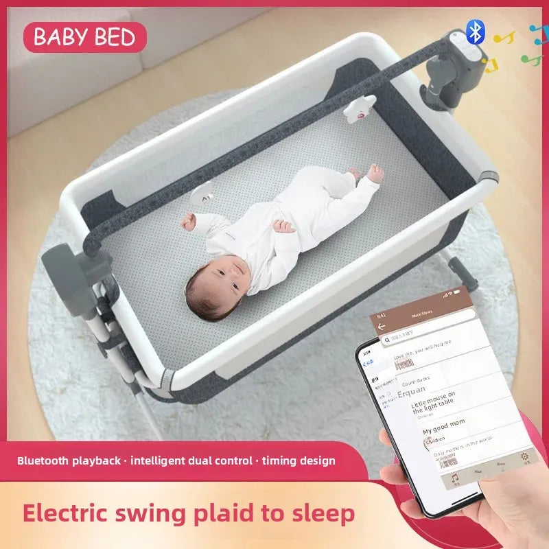 Balancelle électrique pour bébé – Berceau pliable intelligent et apaisant