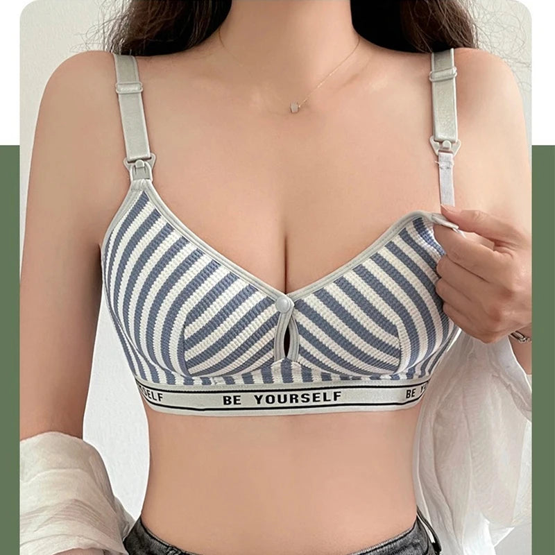 Lightweight Cotton Maternity Nursing Bra – Anti-Sagging & Breathable
