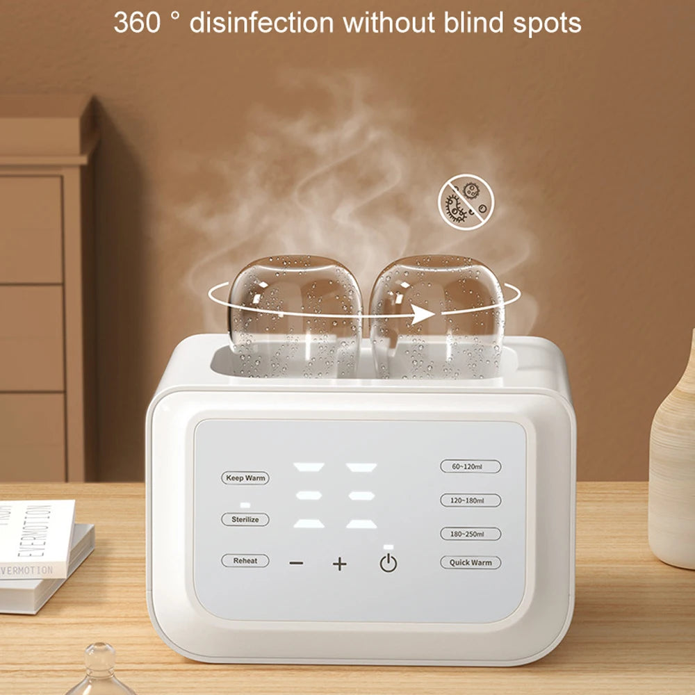 All-in-One Bottle Warmer & Sterilizer | Smart Timer for Milk & Baby Food