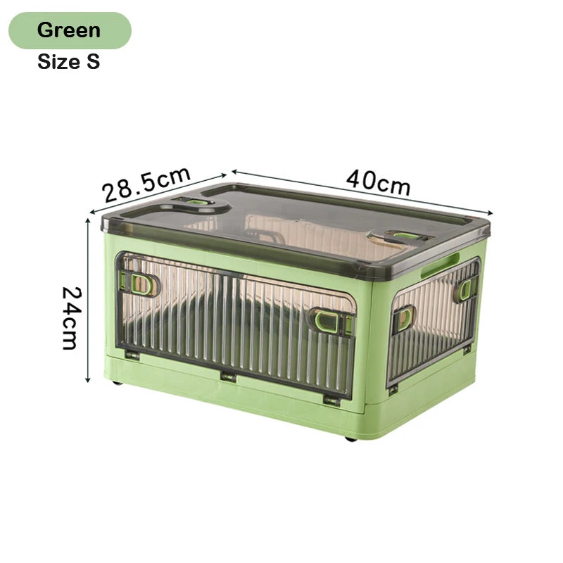 Boîte de rangement pliable BGRORIO – Modèle à roulettes et empilable