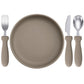 Ensemble d'alimentation pour bébé – Assiette, cuillère et fourchette en silicone