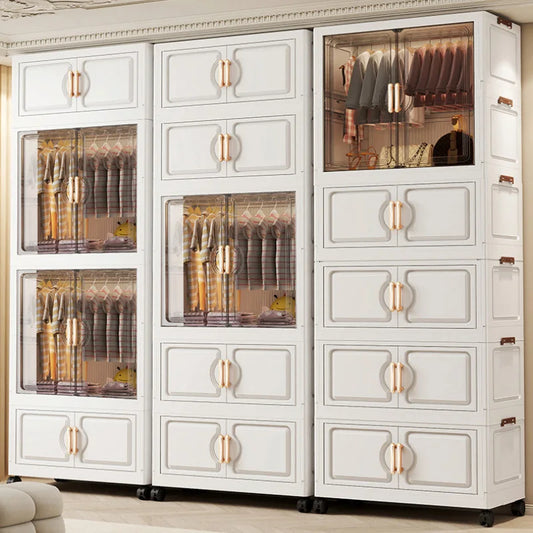 Foldable Kids Wardrobe – Large Capacity Storage Cabinet