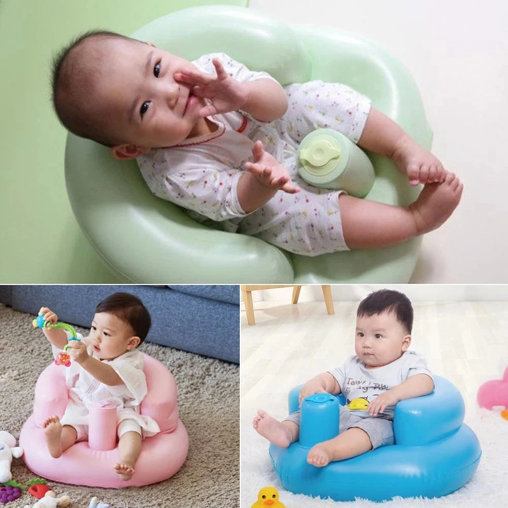 Bain et chaise longue gonflable pour bébé – Canapé souple et portable pour enfants
