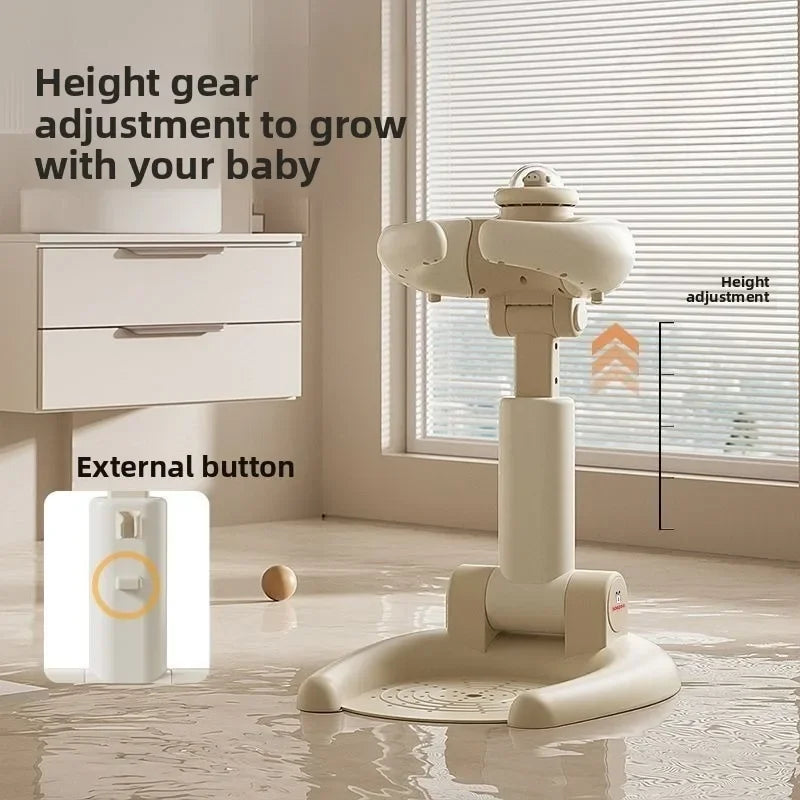 Station de bain pour bébé réglable – Table de lavage de cheveux pliable et sur pied