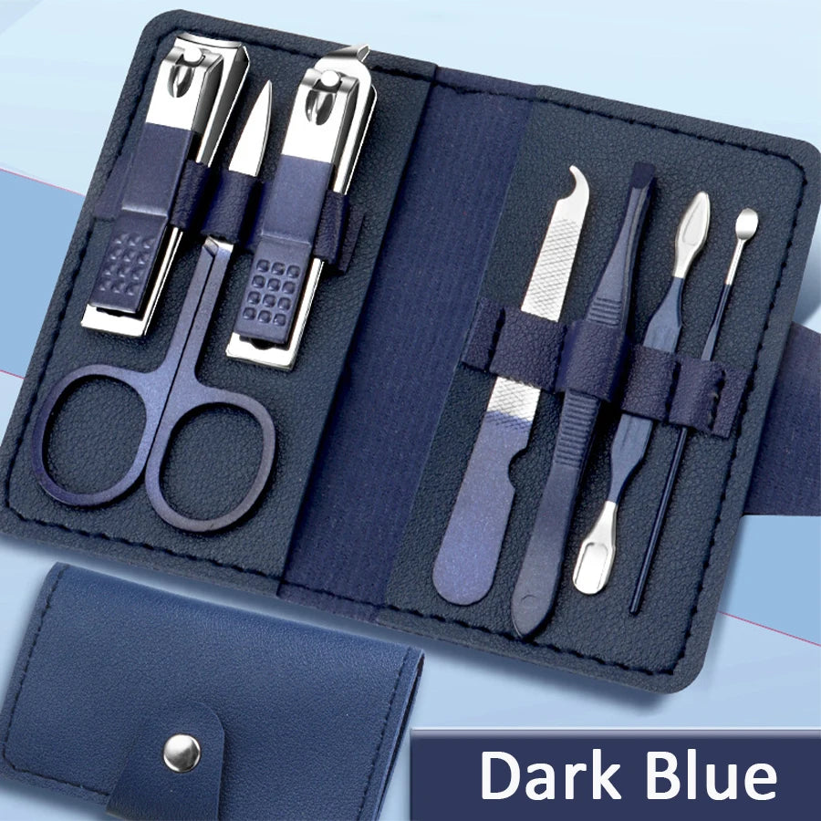 Kit de coupe-ongles portable en acier inoxydable 7 pièces – Outils de manucure