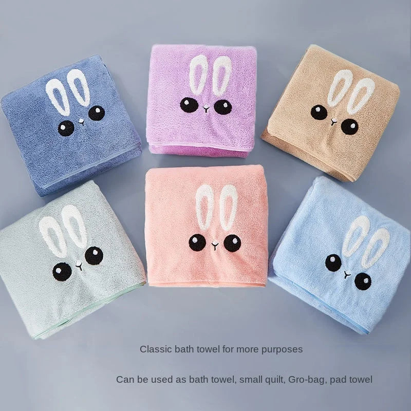 Thickened Baby Hooded Bath Towel – Soft Cotton Cloak & Wearable Blanket