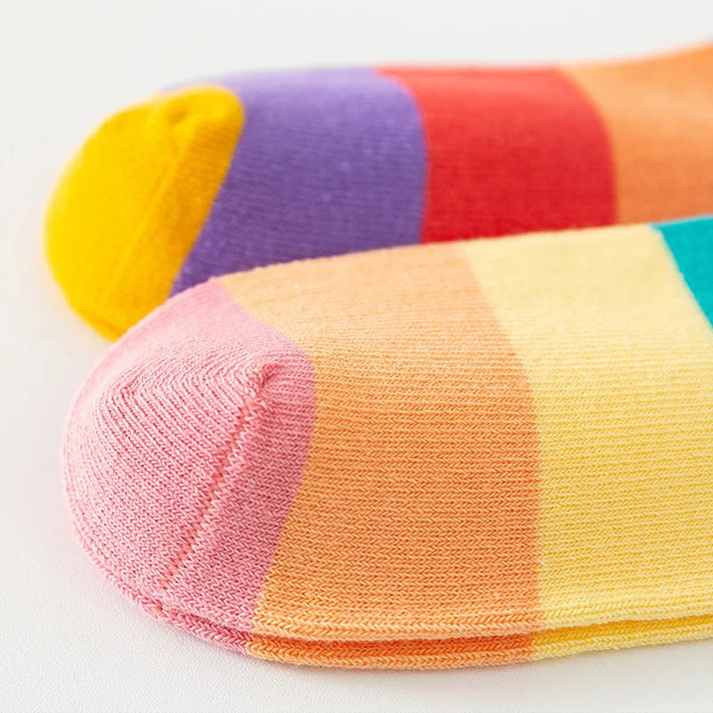 Chaussettes rayées colorées pour enfants