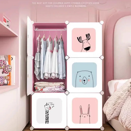Plastic Baby Wardrobe – Small Closet for Girls’ Clothes