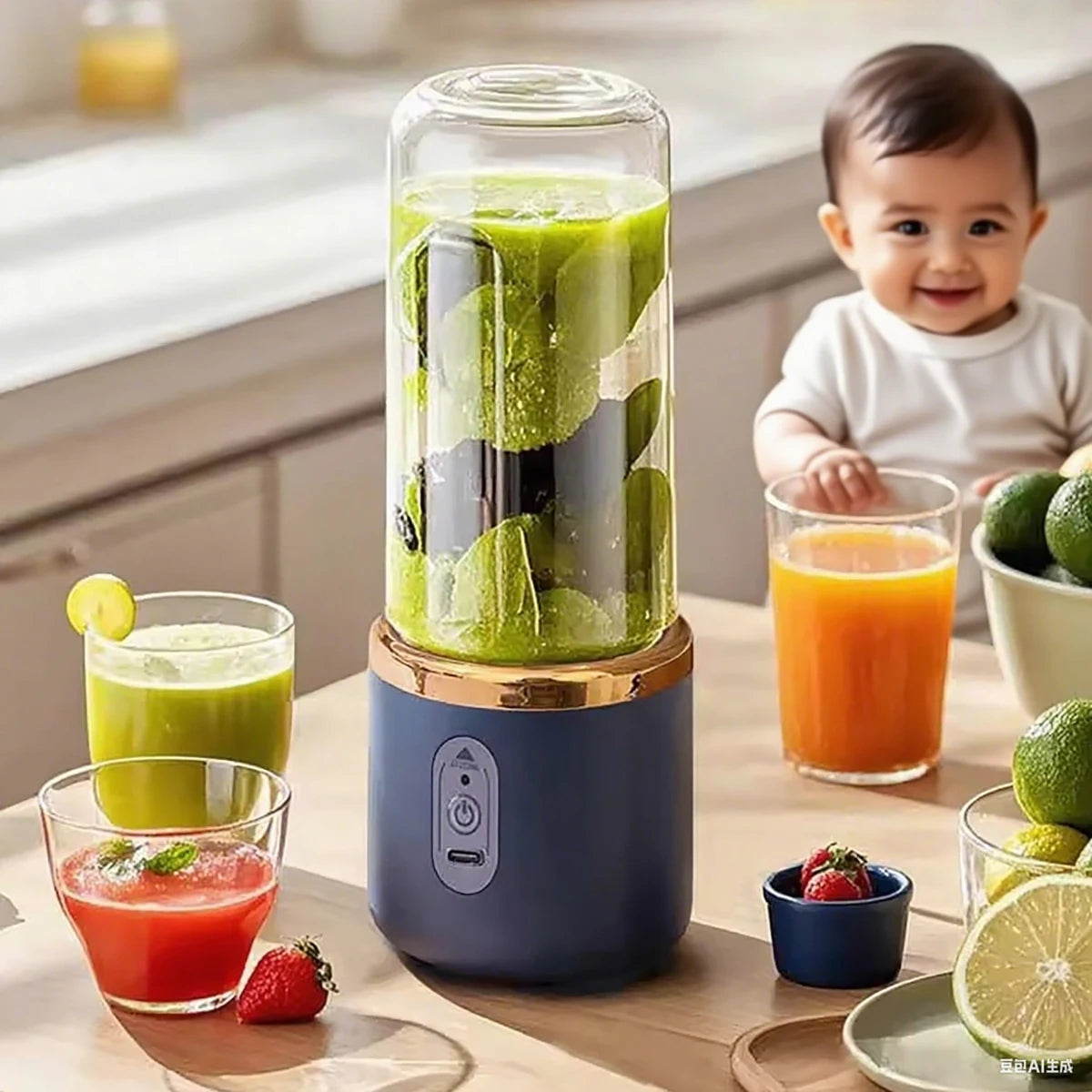 Bouteille presse-agrumes de poche – Blender et gobelet 2 en 1