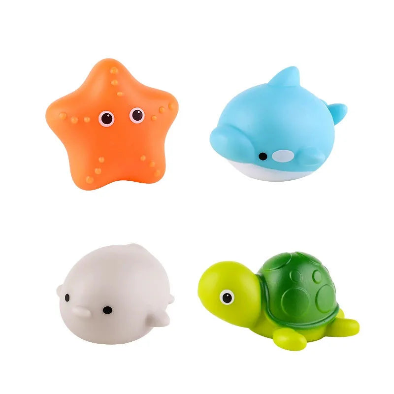 9pcs Floating Light-Up Animal Bath Toys for Kids