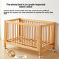 Lit bébé réglable en hêtre – Modèle convertible et sécurisé