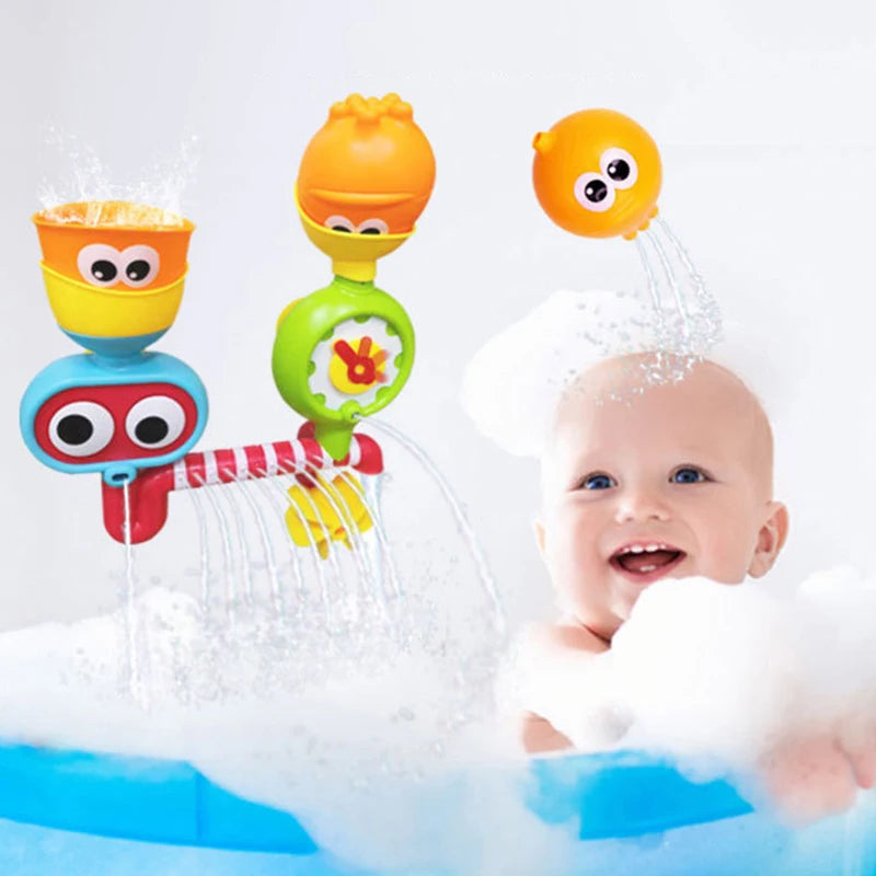 Kids Bath Fun Toy – Water Spray Eye Waterwheel Bath Set