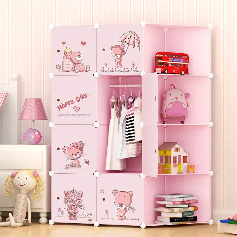 Armoire de rangement pour chambre d'enfant – Étagères en plastique pour tout-petits
