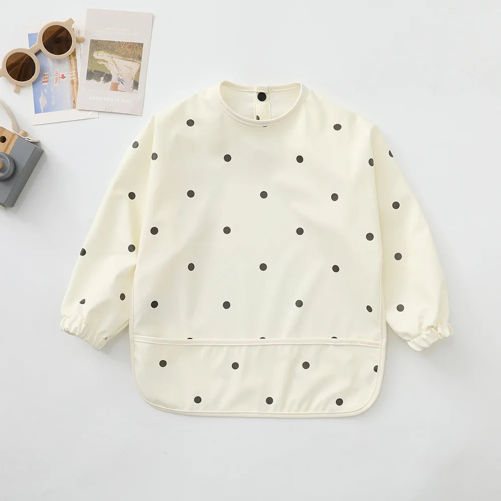 Erduo Waterproof Long-Sleeve Baby Feeding Bib