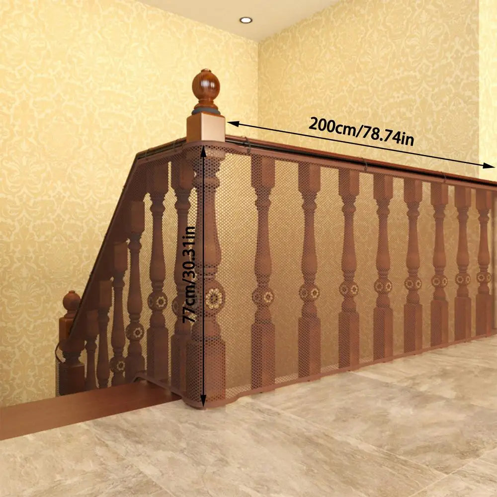 Filet de sécurité en corde de 2 à 3 m d'épaisseur – Protection antichute pour enfants sur balcon et escaliers