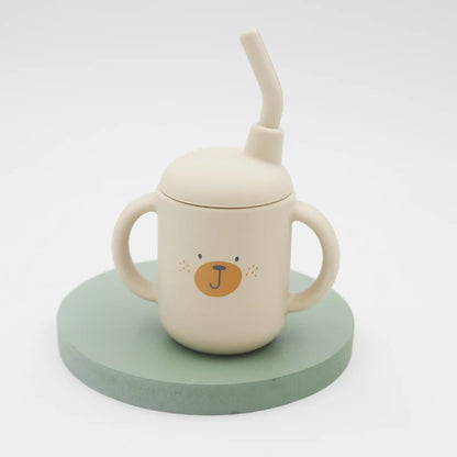 120ml Cartoon Baby Silicone Sippy Cup – BPA-Free, Leakproof Trainer Cup