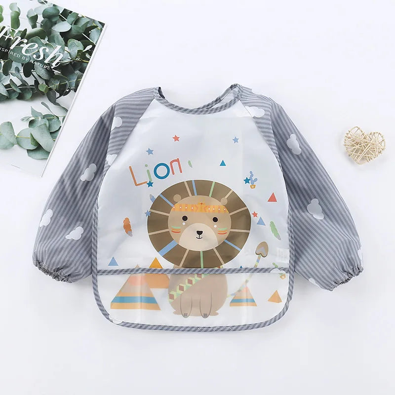Cute Cartoon Waterproof Baby Feeding Bib (0–3Y)