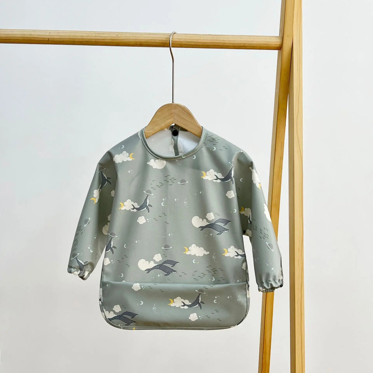 Tablier d'allaitement et d'art pour bébé à manches longues, doux et imperméable, collection 2025