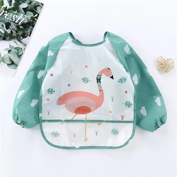 Blouse imperméable à manches longues pour l'allaitement et les activités artistiques de bébé (1-3 ans)