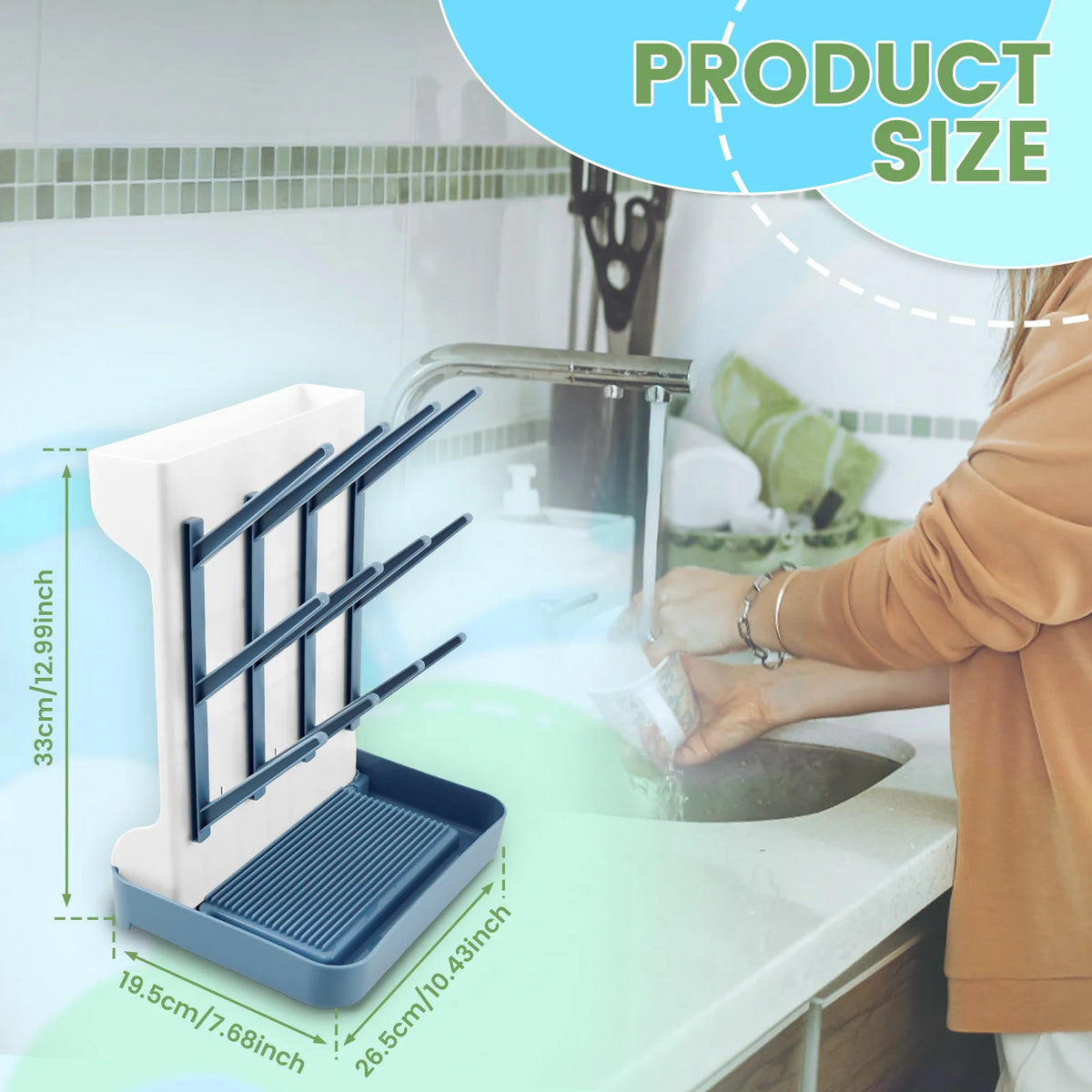 Compact Baby Bottle Drying Rack – Vertical Space-Saving Design