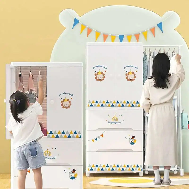 Kids Closet Storage – Plastic Cupboard for Home & Living Room