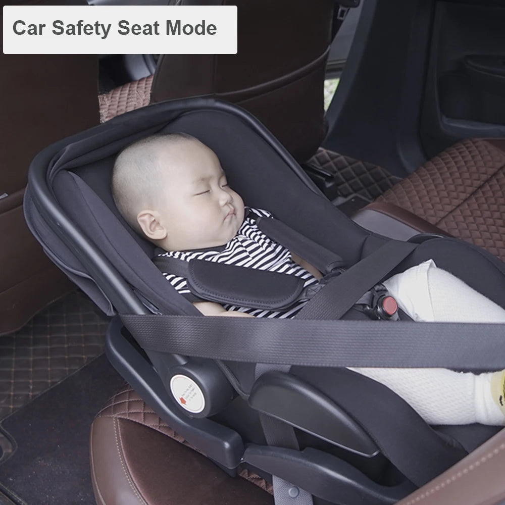 Siège auto pour bébé avec capote et poignée réglables