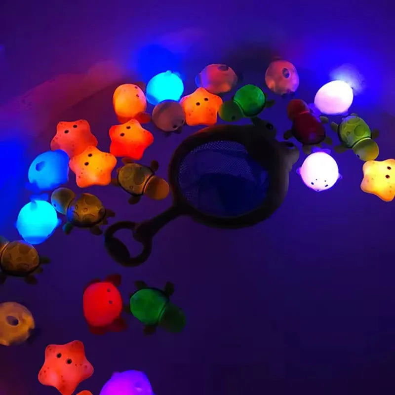 9pcs Floating Light-Up Animal Bath Toys for Kids
